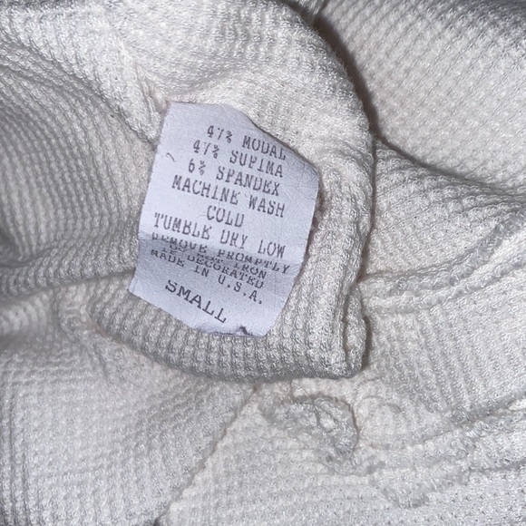 NEW White waffle Henley tank top. - Picture 12 of 12